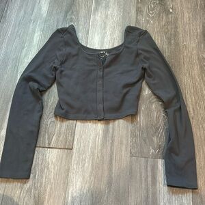 Aerie Seamless Long-Sleeve Top, Size Medium